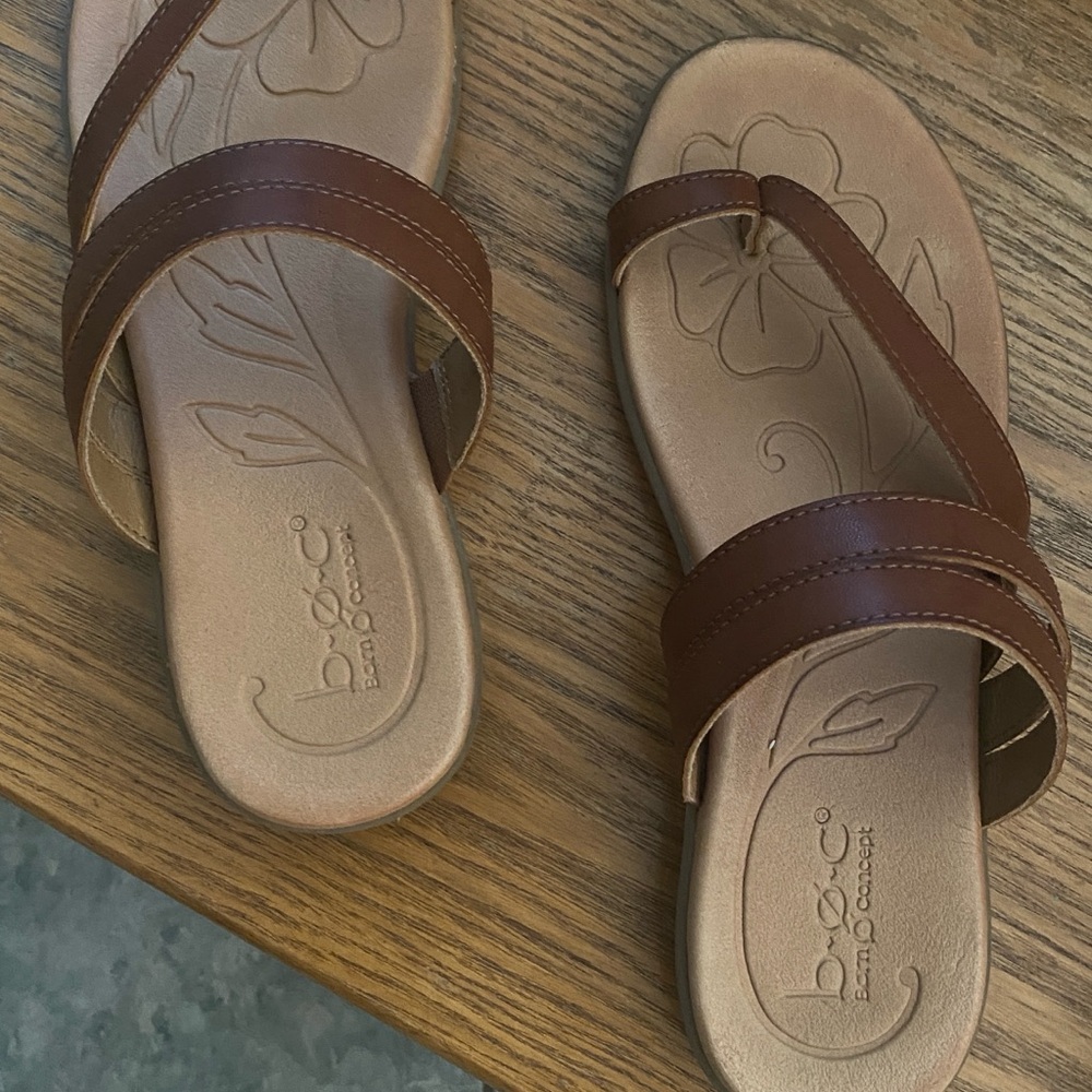 BOC Tan Leather Sandals